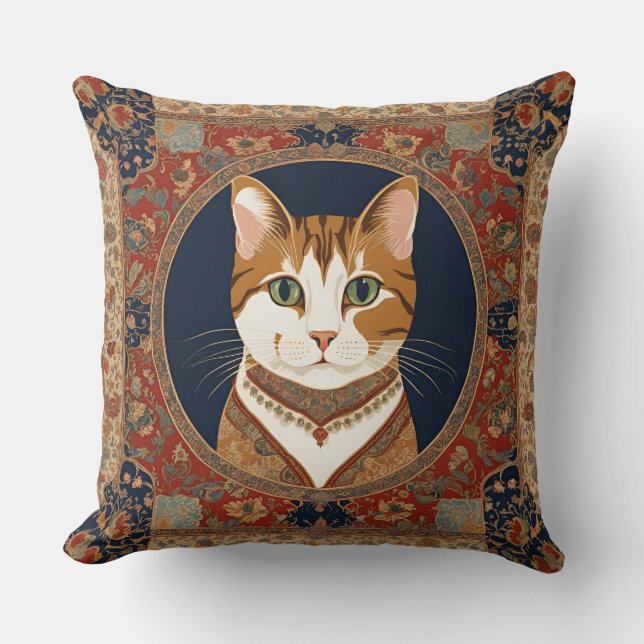 Cat Lover's Throw Pillow (Front)