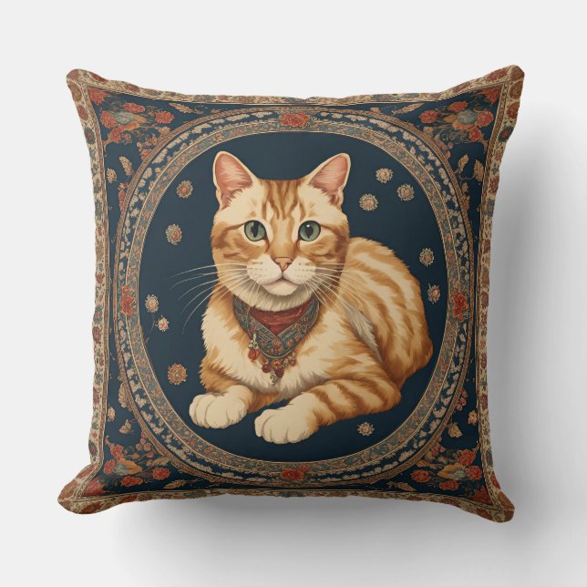 Cat Lover's Throw Pillow (Front)