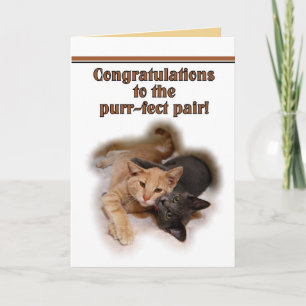 Cat Lovers Wedding Congratulations Card