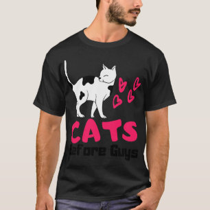 Cat Lovers Women Cats Instead Of Men Fun T-Shirt
