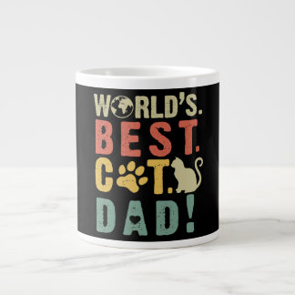 Cat Lovers | World's Best Cat Dad Large Coffee Mug
