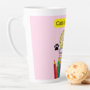 Cat Loves Boots Latte Mug