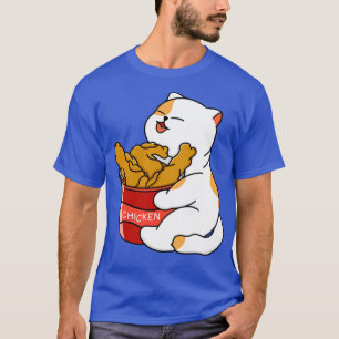 Cat Loves Fried Chicken  T-Shirt
