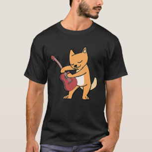 Cat Loves Musical Instruments Plays Guitar T-Shirt