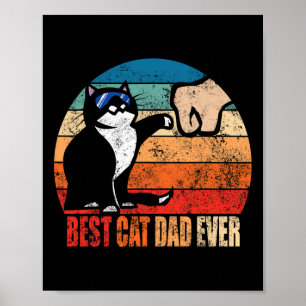 Cat Loving Daddy Fathers Day Gift Mens None Best C Poster