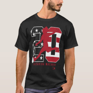 Cat Macario 20 USWNT Players Association USA Socce T-Shirt
