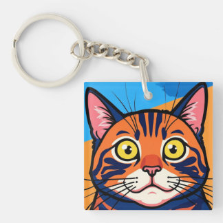 Cat, Mackerel, Domestic cat Key Ring