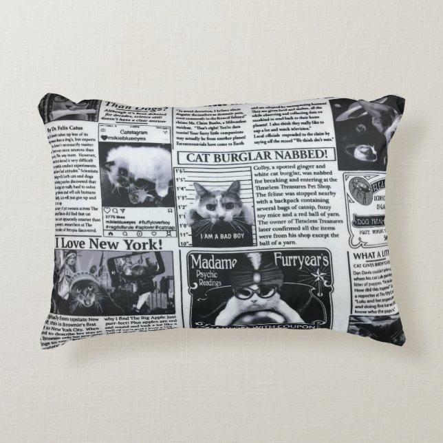 Cat Magazine Decorative Cushion (Front)