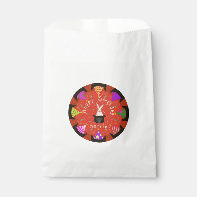 Cat Magic Birthday Party Favour Bags (Front)