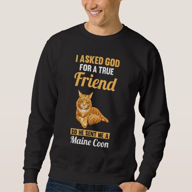 Cat Maine Coon 3 Sweatshirt (Front)