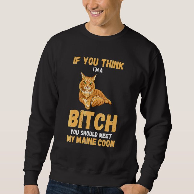 Cat Maine Coon Sweatshirt (Front)