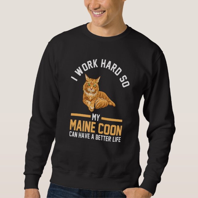 Cat  Maine Coon Sweatshirt (Front)