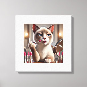 Cat Make Up Artist for Cat Lover Canvas Print