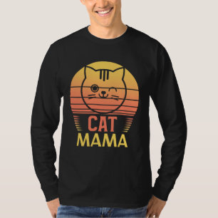 Cat Mama for Women Cat Mom Ca Vintage Cat 2 T-Shirt