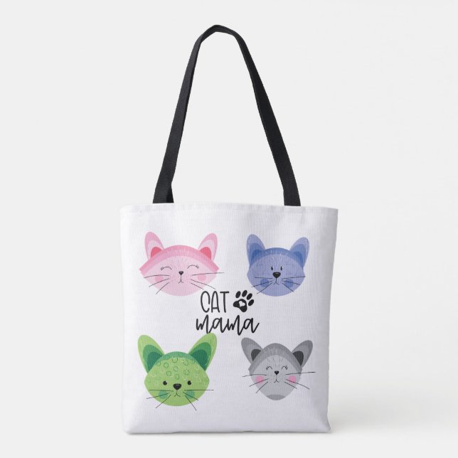 Cat Mama Tote Bag - Custom Personalised Gift (Back)