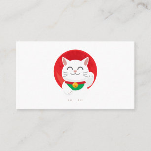 Cat Maneki Neko Japan Lucky Cat Funny Gift Idea Business Card