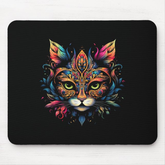 Cat Mardi Gras 1  Mouse Pad (Front)