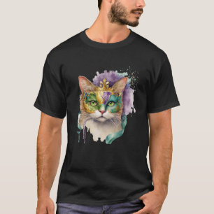 Cat Mardi Gras Happy Mardi Gras Carnival Cat Kitt T-Shirt