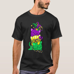 Cat Mardi Gras Men Women Boys Girls Kids T-Shirt