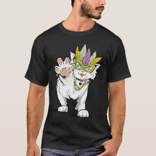 Cat Mardi Gras Party Parade Shenanigans Carnival T-Shirt