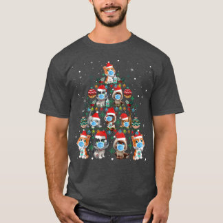 Cat Mask Christmas Tree Cute Kitten  T-Shirt