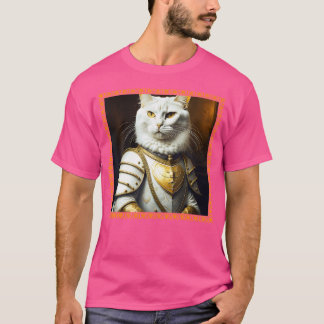 Cat Mediaeval Portrait Renaissance Oil Painting Pe T-Shirt