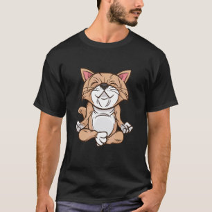 Cat Meditating Cat Meditation Yoga T-Shirt