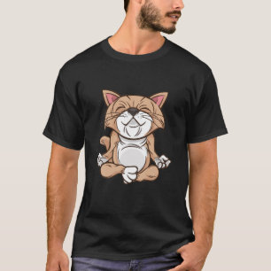 Cat Meditating Funny Cat Meditation Yoga Cute Gift T-Shirt