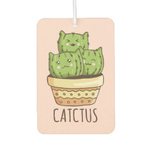 Cat Meets Cactus Car Air Freshener