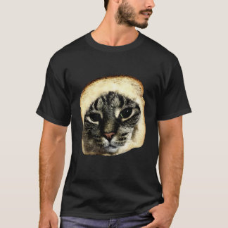 Cat Meme Funny Bread Face Silly Cat Lover for Men T-Shirt