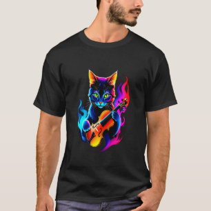 cat meme - Funny Musician Violinist Cat Playing Vi T-Shirt