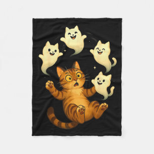 Cat Meme Funny Soky Halloween Kitty Fleece Blanket