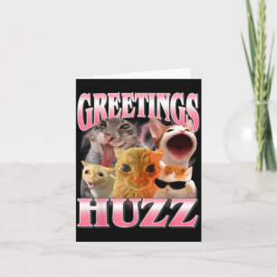 Cat Meme Greetings Huzz Funny Silly Cats Lover Card
