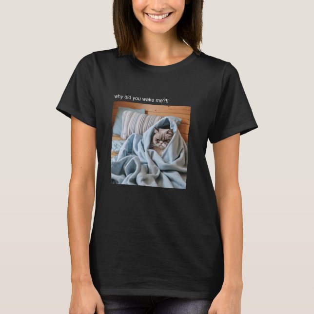 Cat Meme Tshirt Silly Cat Funny Kitty Meow Hiss Ki (Front)