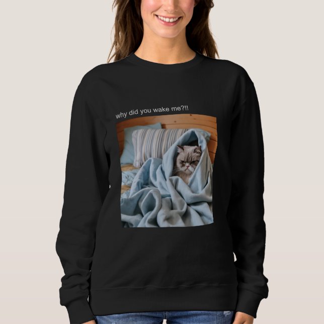 Cat Meme Tshirt Silly Cat Funny Kitty Meow Hiss Ki (Front)
