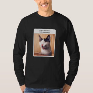 Cat Meme When I Remember Rugby Season Football T-Shirt
