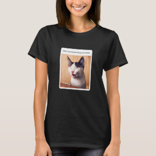 Cat Meme When Someone Brings Me Pasta T-Shirt