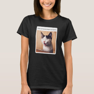 Cat Meme When Someone Brings Me Prawns T-Shirt