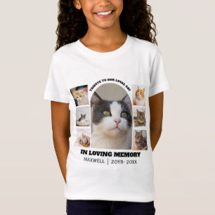 Cat Memorial 7 Photo Collage Pet Tribute Template T-Shirt