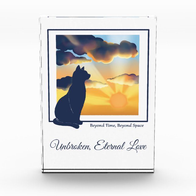 Cat Memorial Acrylic Photo Block  (Front)