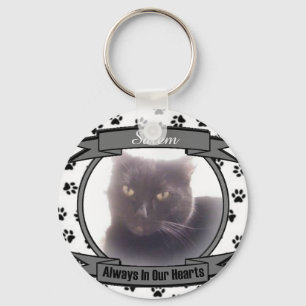 Cat Memorial Always In Our Hearts Key Ring