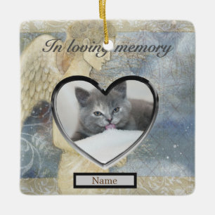 Cat Memorial Gift Personalised Ceramic Tree Decoration