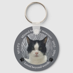 Cat Memorial Missed Beyond Measure Pet Photo Key Ring