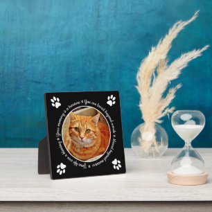 Cat Memorial Paw Prints Photo Plaque