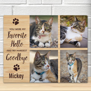 Cat Memorial Pet Loss Keepsake Photo Plaque