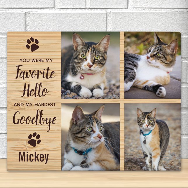 Cat Memorial Pet Loss Keepsake Photo Plaque (Creator Uploaded)