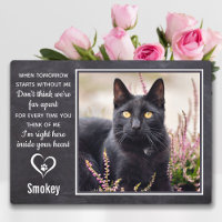 Cat Memorial Pet Loss Paw Print Heart Photo