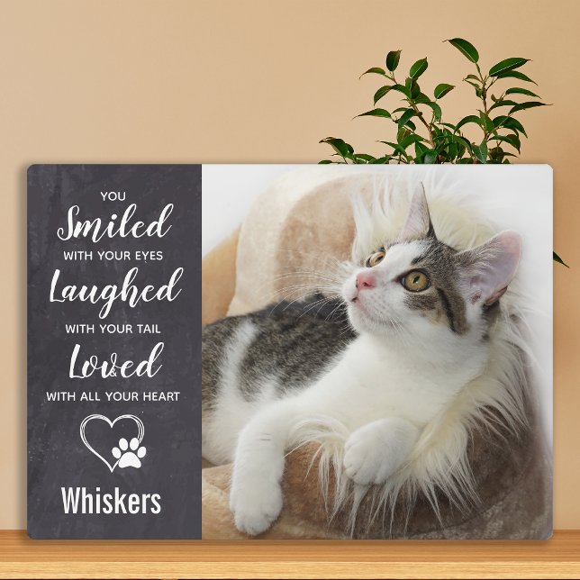 Cat Memorial- Pet Loss Sympathy Keepsake Cat Photo Plaque (Creator Uploaded)