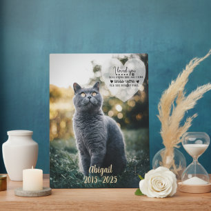 Cat Memorial Pet Loss Sympathy Remembrance Plaque