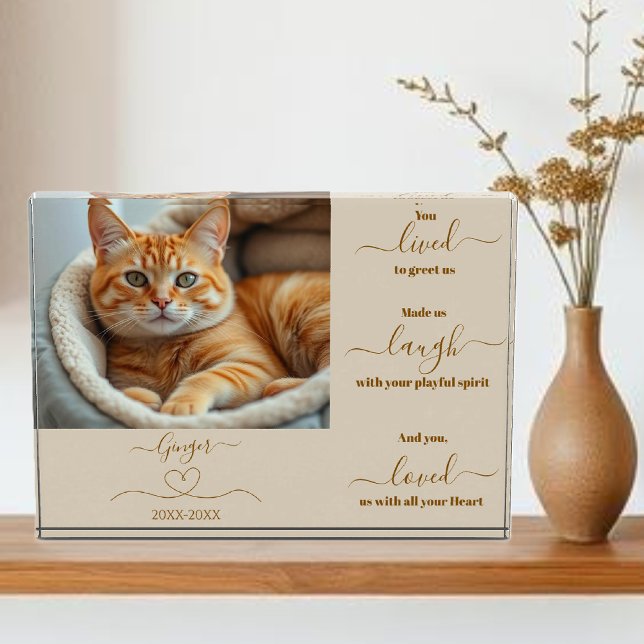 Cat Memorial Remembrance- Photo Block (Cat Memorial Remembrance Photo Block )
